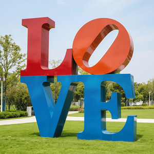 Индивидуальные современные металлические скульптуры из нержавеющей стали с буквами, сварные скульптуры «ЛЮБОВЬ», декор для свадеб и улицы - Product Image 6