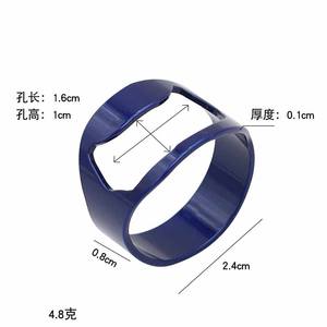 Abridor de Botellas de Anillo de Acero Inoxidable, Abridor de Botellas de Cerveza con Forma de Dedo, Colorido para Fiestas, Suministros para Regalos (Negro, Plateado, Rojo, Amarillo, Azul) - Product Image 3