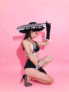 <span class=keywords><strong>Costume</strong></span> de scène Performance Bar Gogo Nightclub DS Danseurs de style mexicain Tenue de danse de scène séduisante 100% polyester <span class=keywords><strong>Femme</strong></span> - Product Image 2