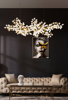 Lustre moderne en forme de grappe, lampe suspendue décorative pour salle de banquet, villa, hall d'hôtel, lustre en verre LED moderne, éclairage décoratif artistique