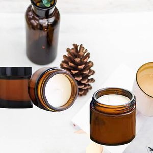 Frosted Amber Glass Cream Jars Screw <b>Cap</b> Custom Logo Skin Care Serum & Lip <b>Scrub</b> Cosmetic Refills 5ml-100ml Sizes - Product Image 5