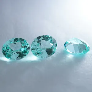 starsgem new gemstone oval cut lab grown Paraiba sapphire for engagement ring