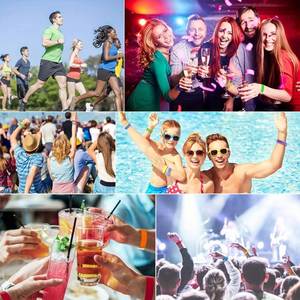 Pulseras de Tyvek en Blanco de 25*250mm, Color Sólido, Imprimibles, Resistentes al Agua, Pulseras de Papel Tyvek - Product Image 4