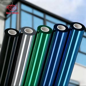 Película de Vinilo Negra <span class=keywords><strong>para</strong></span> <span class=keywords><strong>Ventanas</strong></span> Arquitectónicas, Protección Solar, Reflectante, Privacidad, <span class=keywords><strong>Adhesivos</strong></span> Decorativos <span class=keywords><strong>para</strong></span> el Hogar, Película de Plástico <span class=keywords><strong>para</strong></span> <span class=keywords><strong>Vidrios</strong></span> de Edificios - Product Image 1