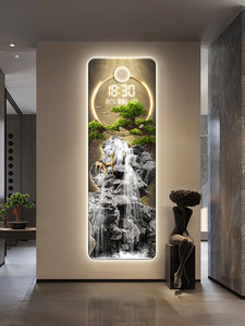 Modern Luxury Led Digital Landscape <strong>Clock</strong> <strong>Large</strong> Wall <strong>Clock</strong> Hot Sell Home Decoration Hanging for Living Room - Product Image 2