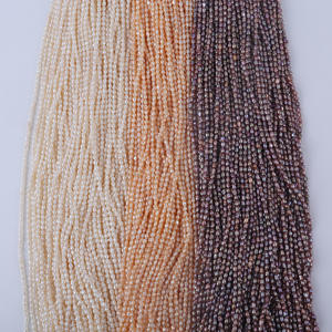 โปรโมชั่นจำกัดเวลา ไข่มุกน้ำจืดธรรมชาติจีน ยี่ห้อเวนชิ รูปทรงข้าวสาร ขนาดเล็ก 2.8-3.2 มม. สำหรับงาน DIY เครื่องประดับ ขายส่ง - Product Image 1