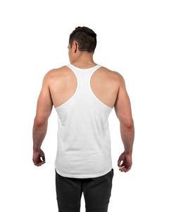 Débardeur de sport pour homme de luxe 2021, coupe profonde, haute qualité, séchage rapide, écologique, respirant, 100% coton, long, sans cordon, blanc - Product Image 3
