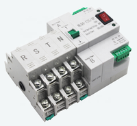 Commutateur de transfert automatique ATS 4P à double alimentation, commande manuelle, 16-100A, type PC, fourni par l'usine