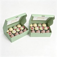 Boîte d'emballage pour biscuits, beignets, gâteaux au chocolat, desserts, qualité alimentaire, recyclable, personnalisable, vente en gros, design gratuit, boîte en papier