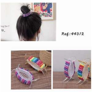 Juego de pinzas para el cabello con cuentas de arcoíris para mujer y niña, accesorios para el cabello, Ref 44312 - Product Image 3