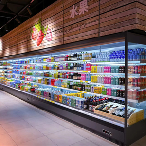 Tùy chỉnh duy nhất-nhiệt độ làm mát không khí thương mại mở máy làm lạnh/sữa & rau hiển thị tủ lạnh với tự động rã đông - Product Image 1