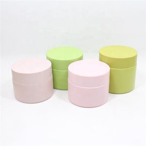 Custom painting matte green pink white opal ceramic cosmetic glass cream jars 50g 100g