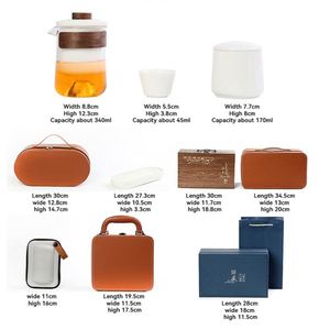 Juego de Té Chino Portátil Personalizado para Exteriores, Diseño Clásico, Tetera de Cerámica, Taza de Té, Regalo de Viaje, Juego de Té Kung Fu con Infusor de Té - Product Image 5
