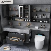 Meuble-lavabo élégant de salle de bain Meuble-lavabo en contreplaqué Meuble-lavabo de salle de bain
