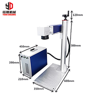 Máquina de Marcado Láser de Fibra Portátil de 20W/30W/50W para Grabado en Vidrio, Plástico, Metal y Aluminio con Rotatorio