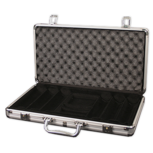Étui en aluminium pour jetons de poker pouvant accueillir 300 jetons avec plateau, récipient durable et élégant pour votre jeu - Product Image 3
