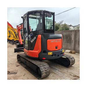 Mini pelle Hitachi ZX55USR d'occasion de 5,5 tonnes pour travaux de construction avec bras long - Product Image 2