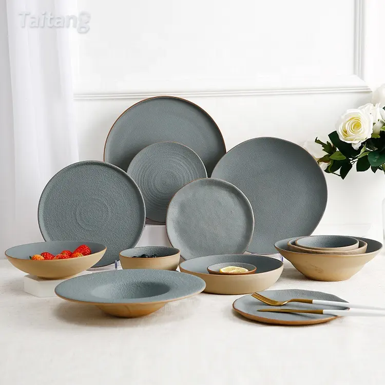 New Arrival Modern Japanese Style Ceramic Set Hotel Tableware Dinner Dishes