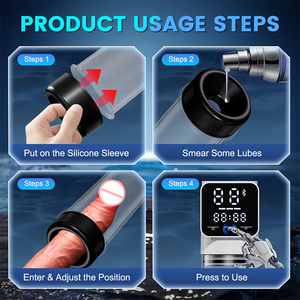 新デザイン4ピース陰茎ポンプ増大器具陰茎エクステンダー運動射精マスターベーション陰茎増大器大人用セックス玩具男性用 - Product Image 6