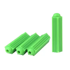 高品质M6M7M8绿色塑料尼龙滚花双通壁塞膨胀橡胶塞地脚螺栓