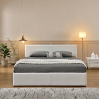 Willsoon Modernes Kingsize-Bett mit Stauraum, Weichem Holz-Ottoman, Gasdruckfeder, Leder- oder Samtbezug, Aktionsangebot für Wohnmöbel