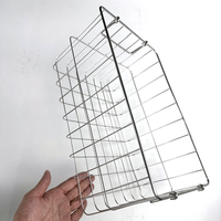 Panier de rangement sur mesure en acier inoxydable 304, paniers de rangement suspendus pliables en métal tressé