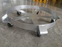 Chariot à fûts en acier de 55 gallons, capacité de 1250 lb, chariot à fûts robuste anti-basculement, chariot à fûts pour entrepôt et garage