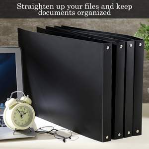 Classeurs à 3 anneaux noirs 11 x 17 pouces, grands classeurs pour présentations, rapports, propositions et documents - Product Image 4