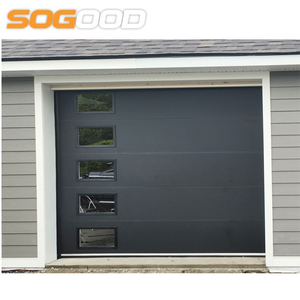 Portes de <span class=keywords><strong>garage</strong></span> modernes en acier pour maisons résidentielles avec un ensemble complet d'accessoires et un design de surface fini - Product Image 3