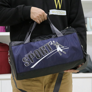 Bolsa de lona de gimnasio de gran capacidad personalizada al por mayor, bolsa de hombro portátil resistente al agua con cremallera para viajes, deportes, almacenamiento de comestibles - Product Image 3
