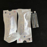 Cartouche en verre borosilicate stérile UV vide de 3 ml avec couvercle en aluminium compatible avec toutes les stylos