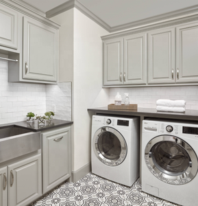 خزانة ذات ألوان بيضاء لامعة متعددة الأغراض عالية الجودة في غرفة غسيل الملابس - Product Image 3