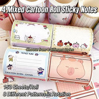 Bloc-notes autocollant de dessin animé, notes adhésives mignonnes en forme d'animaux, marqueurs d'index pour journal, agenda, bureau