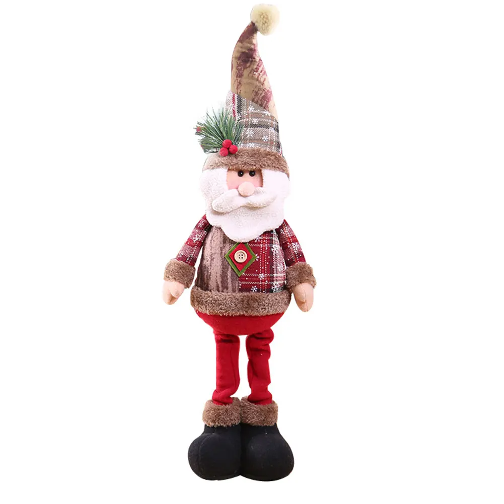 8pcs Santa Claus Xmas Tree Elk Toys Solar Snowman Doll Christmas Decorations new year kids gift Chinese new year 2022