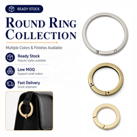Hochwertiger Metall-O-Ring Federverschluss Abnehmbarer Offener Schlüsselanhänger Geeignet für Handtaschen, Haustiertaschen und Lederaccessoires