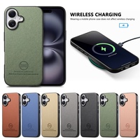Étui de téléphone en cuir à rayures pour iPhone 17 Air 16E 15 14 13 12 Plus 11 Pro Max XS cadre en TPU souple PC couverture antichoc