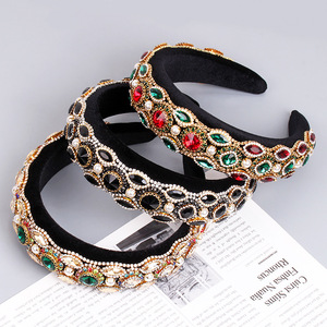 Diadema de cristal barroco para mujer Hua Liyu, accesorios nupciales para el cabello con ojales de esponja irregulares FG0164 - Product Image 2