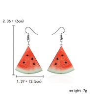 Boucles d'oreilles en fruits acryliques mignons pour bijoux de fête d'été fraise ananas tomate Kiwi Orange concombre pastèque pomme boucles d'oreilles