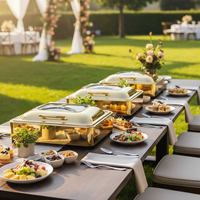 Chauffe-Plat Électrique Rectangulaire ORIX 9L en Acier Inoxydable pour Buffets Extérieurs, Mariages, Fêtes et Traiteur