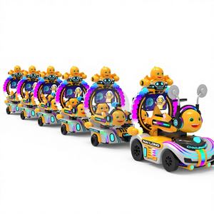 Luxury Electric Trackless Train Fiberglass Metal Outdoor Public Shopping Mall Use Featuring Simulated Leather Seats <b>Shooting</b> - Product Image 1