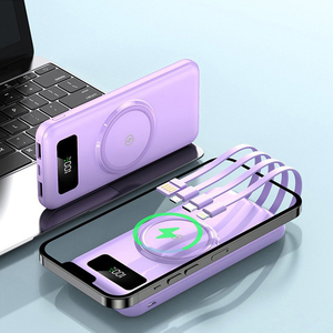 แบตสำรองพกพาความจุสูง 10000mAh พร้อมสาย USB ในตัว หน้าจอแสดงผลดิจิตอล ชาร์จแบบแม่เหล็กสำหรับอุปกรณ์มือถือ - Product Image 6