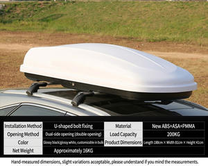 Fabricant OEM, boîte à bagages <span class=keywords><strong>de</strong></span> <span class=keywords><strong>toit</strong></span> pour SUV 680L, noir/<span class=keywords><strong>blanc</strong></span> <span class=keywords><strong>brillant</strong></span>, plastique ABS, étanche, porte-bagages <span class=keywords><strong>de</strong></span> <span class=keywords><strong>toit</strong></span> pour voiture, ouverture double latérale - Product Image 6