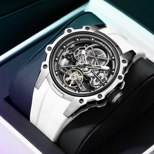Orologio Meccanico Automatico di Lusso Megir 2243G <span class=keywords><strong>da</strong></span> <span class=keywords><strong>Uomo</strong></span>, Marca Top, Cinturino in Silicone, Quadrante <span class=keywords><strong>da</strong></span> 43mm, Luminoso e Impermeabile - Product Image 1