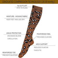 Chaussettes de compression personnalisées pour femmes et hommes Chaussettes de soutien graduées pour la course, les sports athlétiques