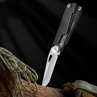Couteau multifonction pliable, lame en acier inoxydable, manche en aluminium, tactique, EDC, chasse, poche, portable, camping, support OEM ODM