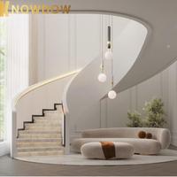 SAVOIR Marbre Marche Villa Escaliers flottants Marches polies Grand Escalier d'entrée Design Escalier résidentiel haut de gamme Escalier de villa