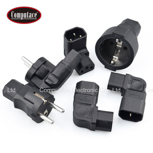 อะแดปเตอร์แปลงไฟแบบมุมฉาก 90 องศา สีดำ IEC C14 ตัวผู้ เป็น C13 ตัวเมีย 10A 250V สำหรับเชื่อมต่อคอมพิวเตอร์ เซิร์ฟเวอร์ และ UPS - Product Image 5