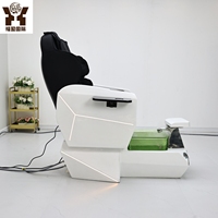 Fauteuil de pédicure électrique inclinable en cuir PU, fauteuil de massage pour les pieds, station de pédicure à jets de bulles pour salon de manucure