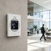 Moniteur de qualité de l'air intérieur Tongdy EM21 Modbus CO2 PM2.5 TVOC CO Température RH IP30 Système IoT pour bâtiments commerciaux