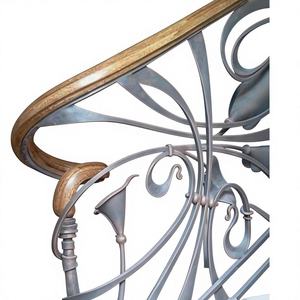 Rampe d'escalier moderne courbée en fer forgé, garde-corps décoratif en métal pour escalier en colimaçon intérieur, conception personnalisée - Product Image 1